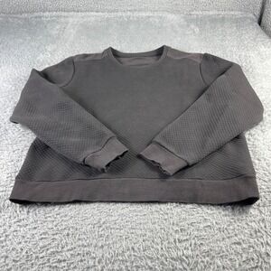 Born Primitive Mens Diamond Quilted Crewneck Sweatshirt Gray Large Pullover 3813